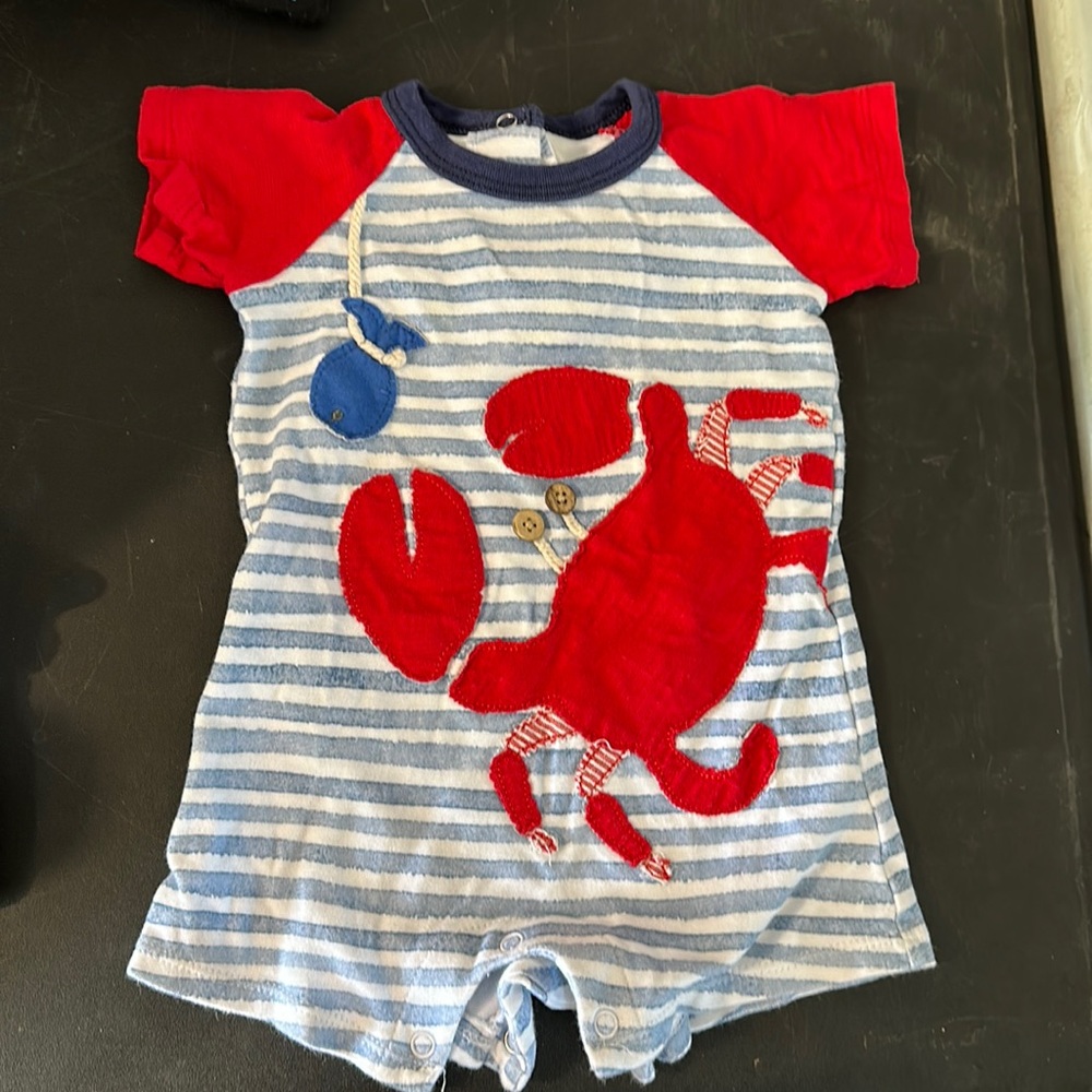 3-6 months Mud Pie boys Romper